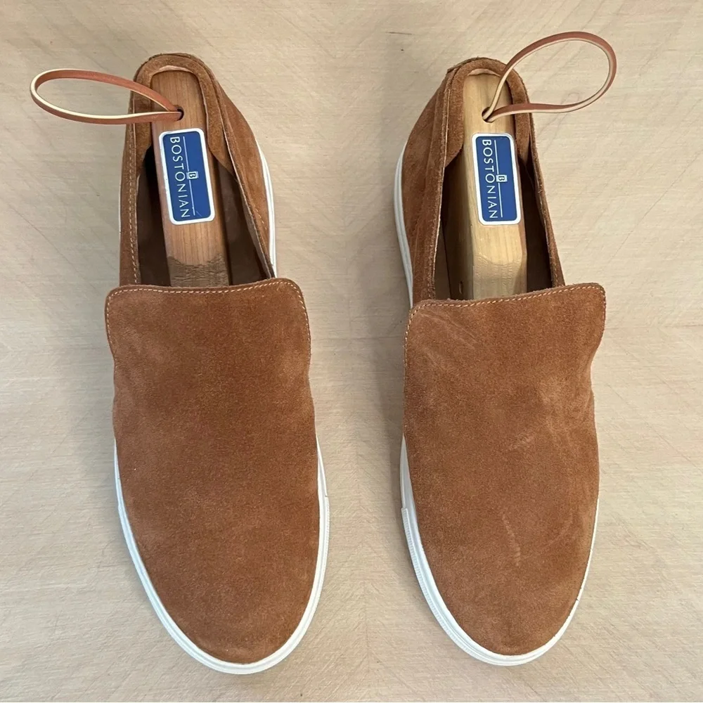 J/Slides Perrie Sneaker Brown Suede Leather Casual Shoe Women's Size 8